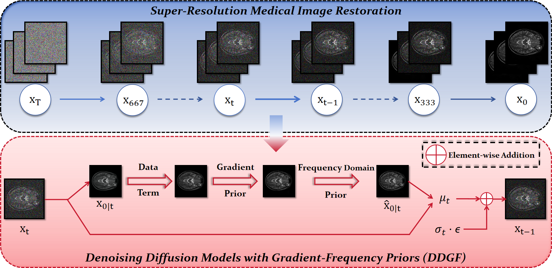 Overview of the DDGF medical image super-resolution framework